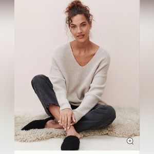 JENNI KAYNE Cashmere Blend Oatmeal Cabin Sweater - sz XXL